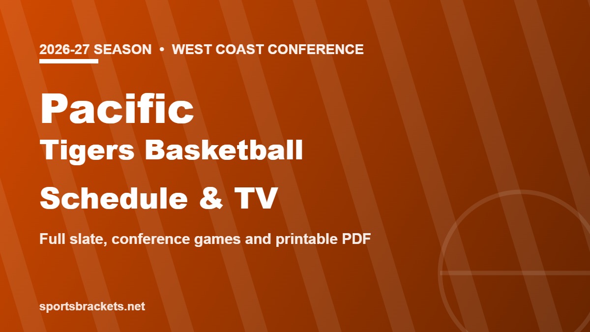 Pacific Tigers 2026-27 schedule
