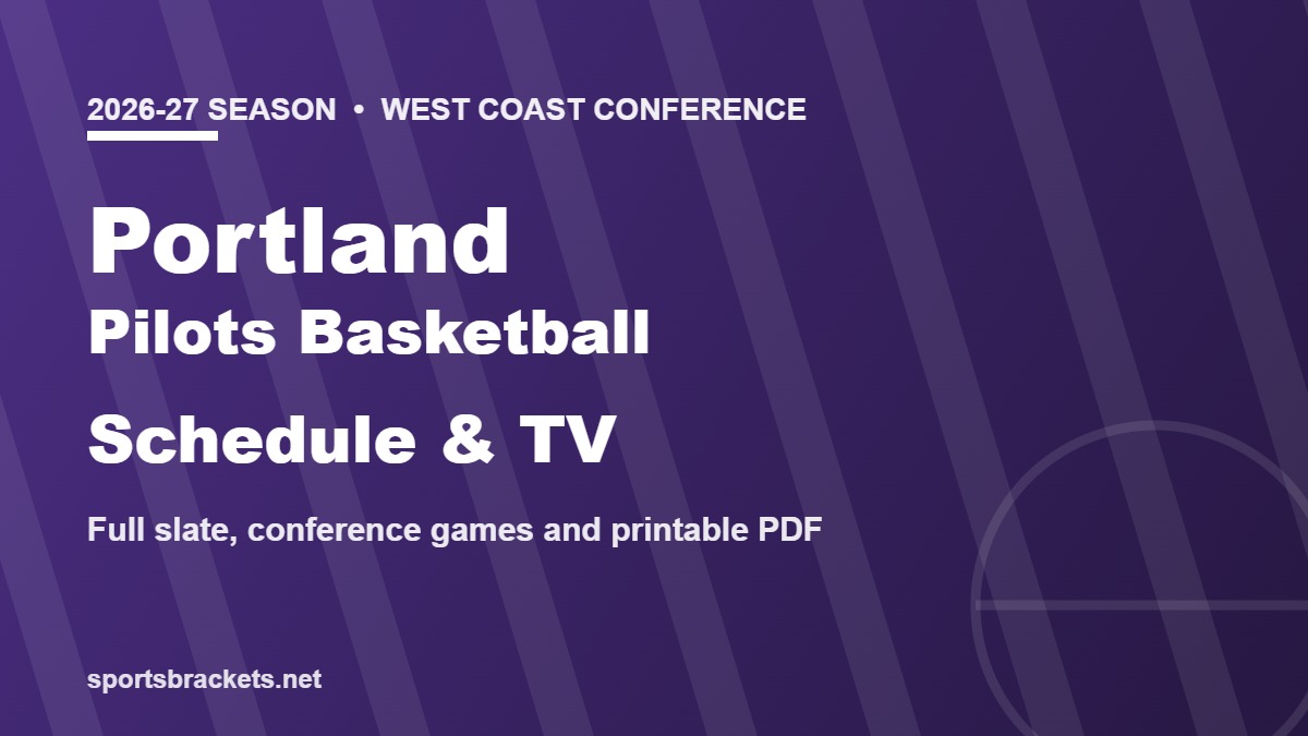 Portland Pilots 2026-27 schedule