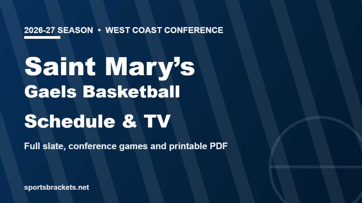 Saint Mary's Gaels 2026-27 schedule