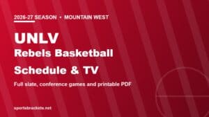 Read more about the article 2026-27 UNLV Basketball Schedule: Dates, TV and Printable PDF