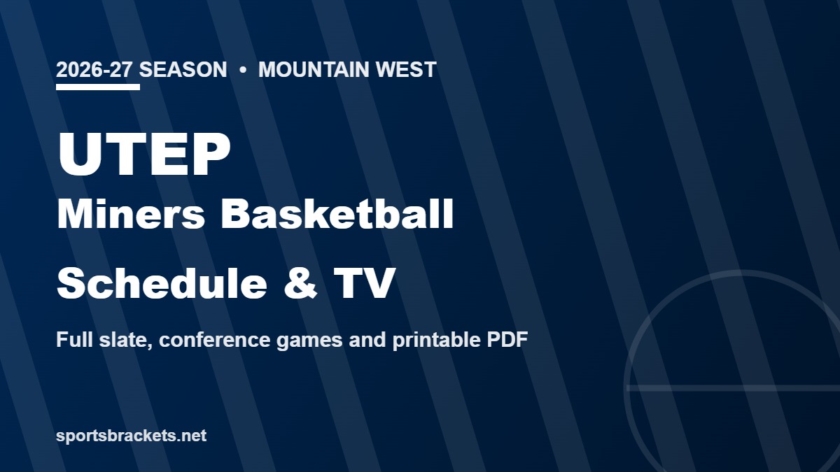 2026-27 UTEP Miners basketball schedule
