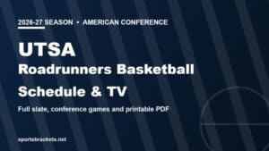 Read more about the article 2026-27 UTSA Basketball Schedule: Dates, TV and Printable PDF