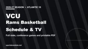2026-27 VCU Rams basketball schedule and TV