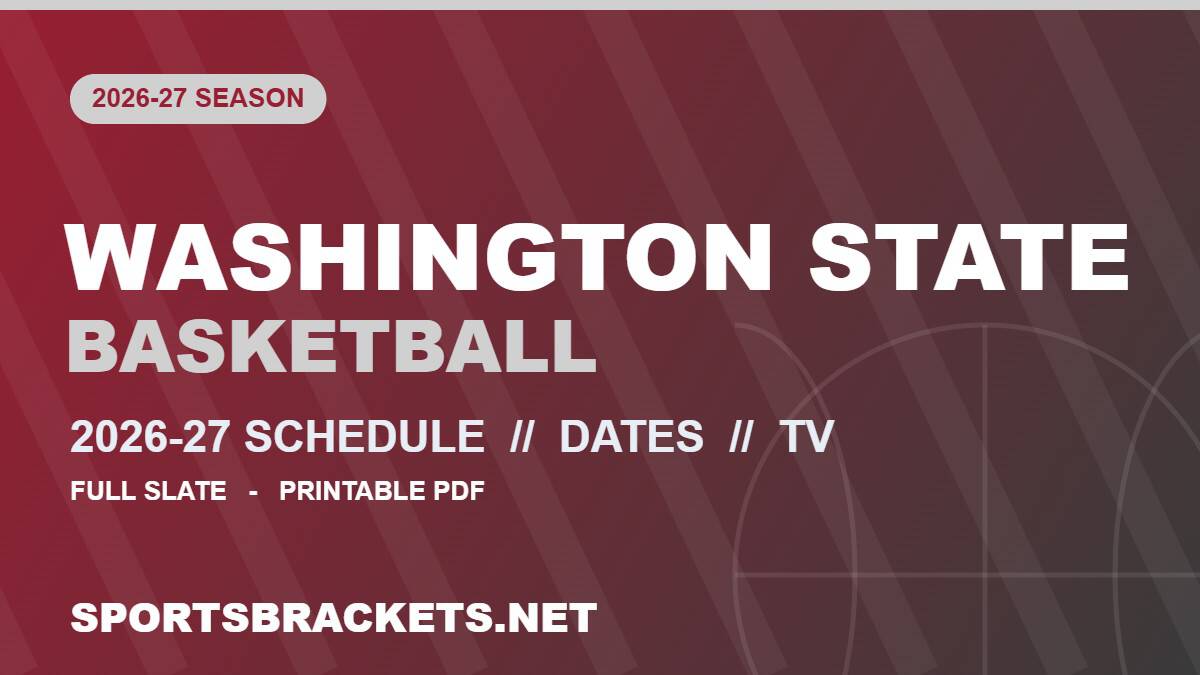 2026-27 Washington State Basketball Schedule