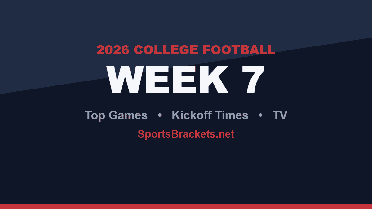 2026 college football Week 7 top games, kickoff times and TV