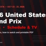 2026 United States Grand Prix Austin F1 session schedule and TV