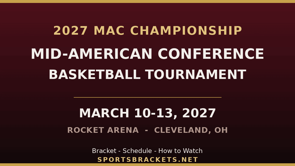 2027 MAC Tournament bracket and schedule