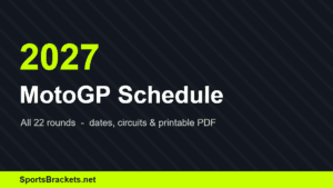 2027 MotoGP schedule with all 22 rounds, dates and circuits