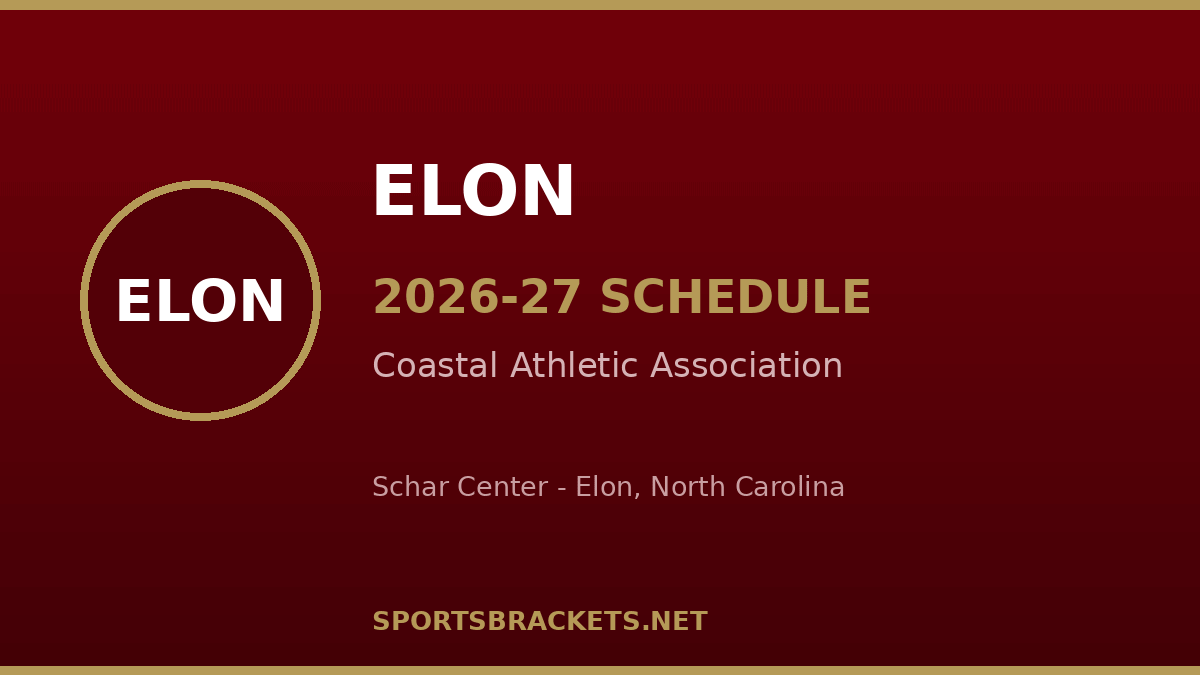 Elon 2026-27 basketball schedule