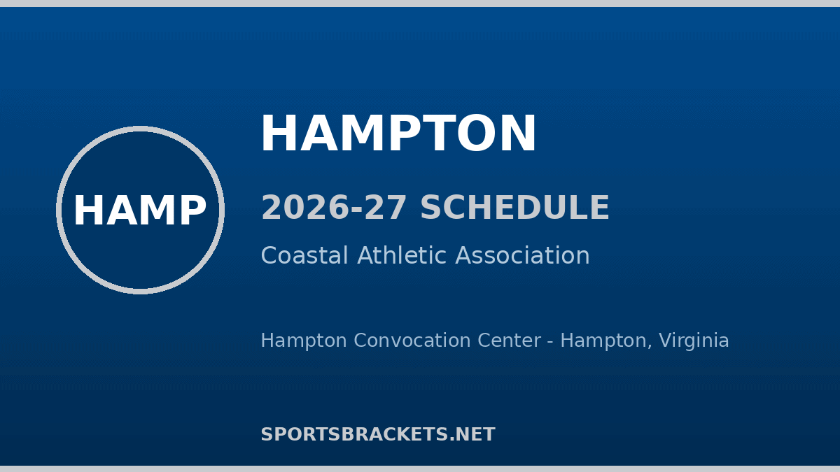 Hampton 2026-27 basketball schedule