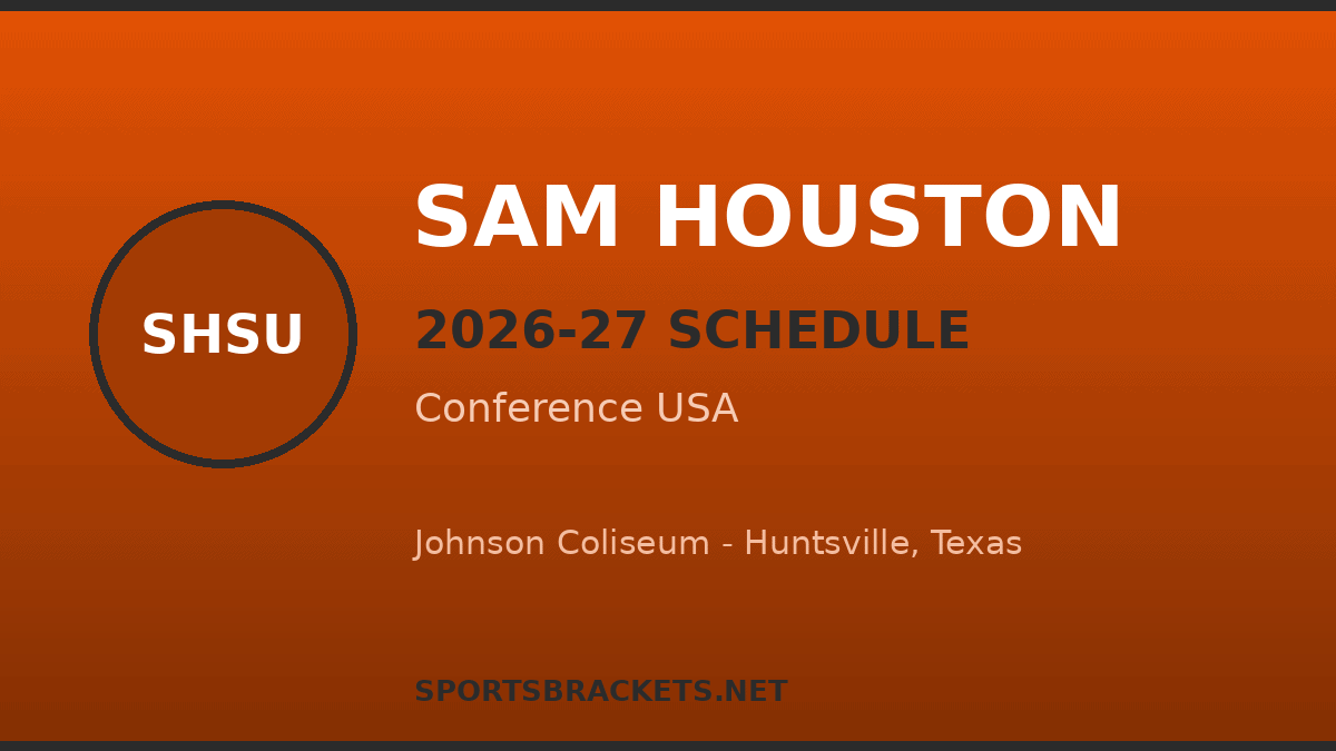 2026-27 Sam Houston basketball schedule - Conference USA