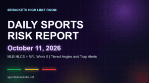 Read more about the article Daily Sports Risk Report (October 11, 2026): MLB and NFL Slate, Tiered Angles and Trap Alerts
