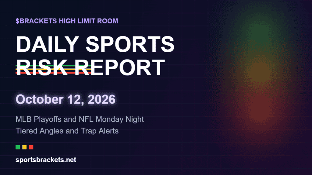 Slate Report Daily Sports Risk Report (October 26, 2026): NFL, NBA, MLB and WNBA Slate