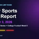Daily Sports Risk Report October 3, 2026 hero image for the MLB and college football slate