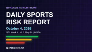 Read more about the article Daily Sports Risk Report (October 4, 2026): NFL, MLB and WNBA Slate, Tiered Angles and Trap Alerts