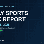 Daily Sports Risk Report October 6, 2026 hero image with green, yellow and red tier accents