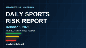 Daily Sports Risk Report October 6, 2026 hero image with green, yellow and red tier accents