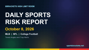 Read more about the article Daily Sports Risk Report (October 8, 2026): MLB, NFL and College Football Slate, Tiered Angles and Trap Alerts