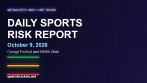 Daily Sports Risk Report October 9, 2026 college football and WNBA slate hero image