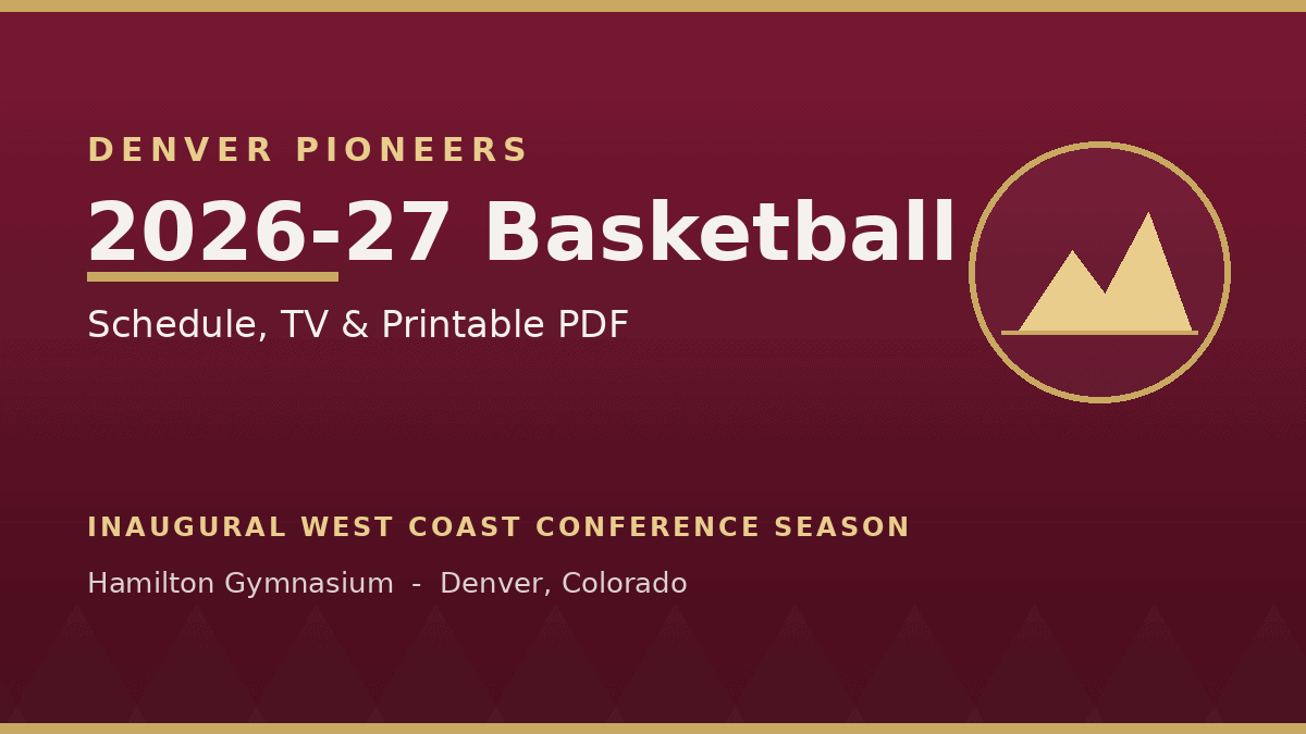 2026-27 Denver Pioneers basketball schedule