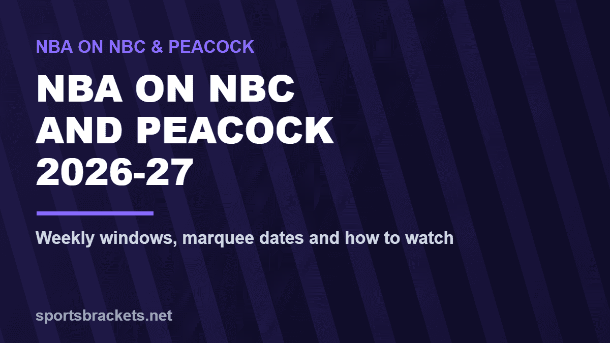 NBA on NBC and Peacock 2026-27