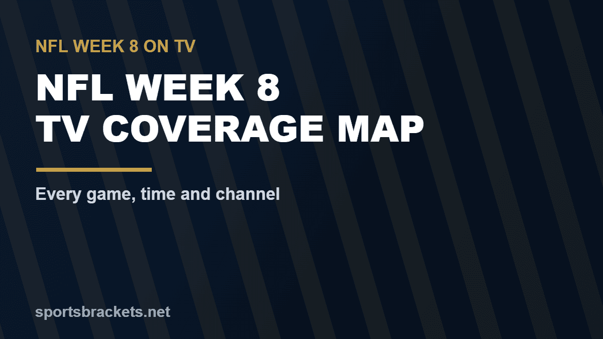 NFL Week 8 TV coverage map 2026