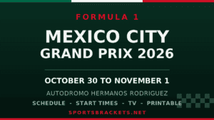 Read more about the article 2026 Mexico City Grand Prix: Schedule, Start Times, TV and Printable PDF