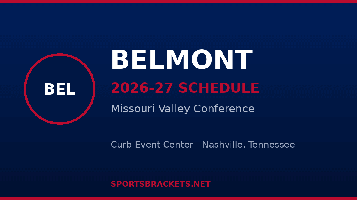 2026-27 Belmont basketball schedule - Missouri Valley Conference