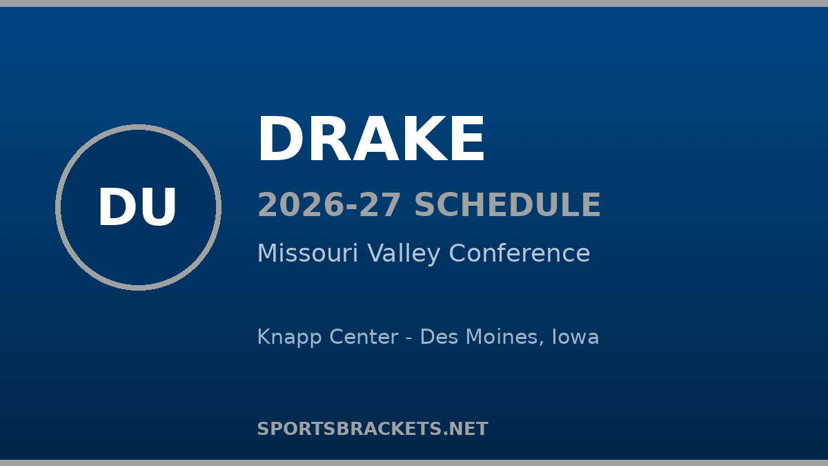 2026-27 Drake basketball schedule - Missouri Valley Conference