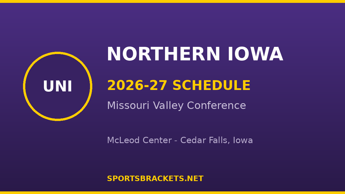 2026-27 Northern Iowa basketball schedule - Missouri Valley Conference
