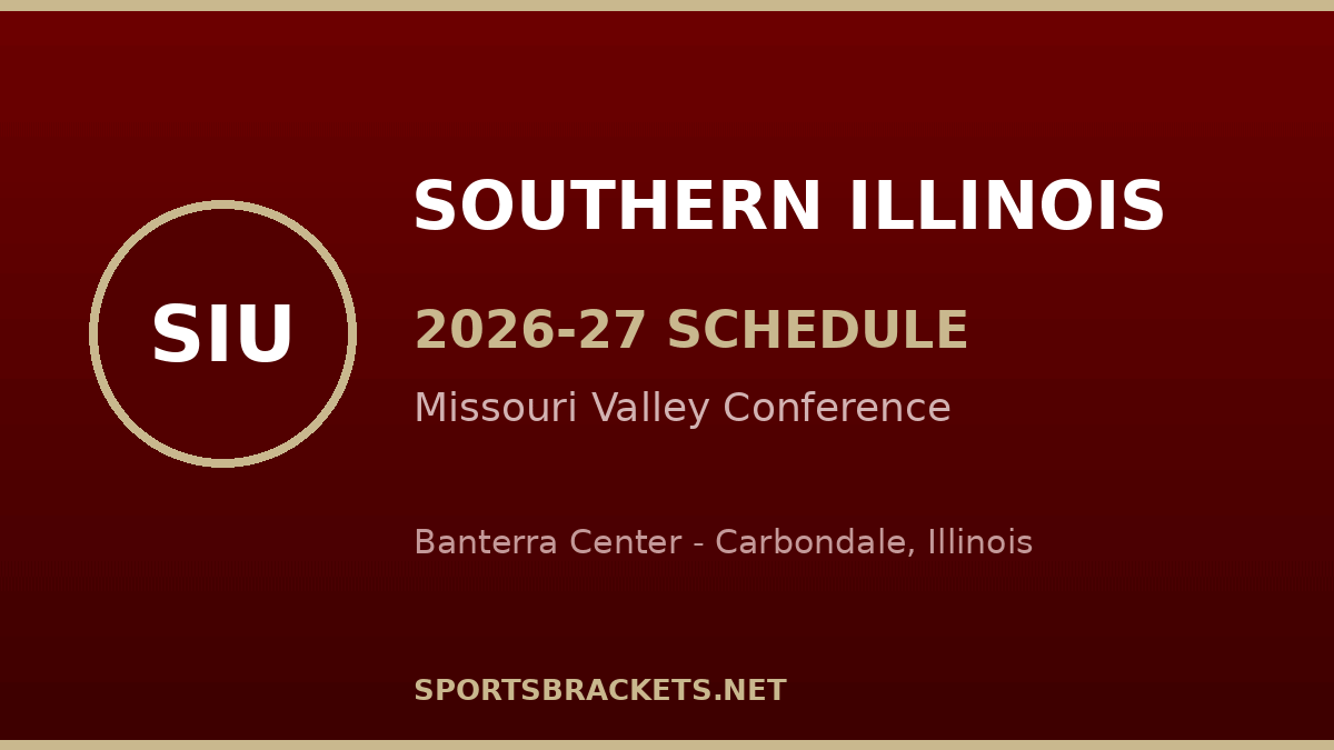 2026-27 Southern Illinois basketball schedule - Missouri Valley Conference