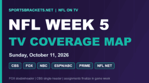 Read more about the article NFL Week 5 TV Coverage Map 2026