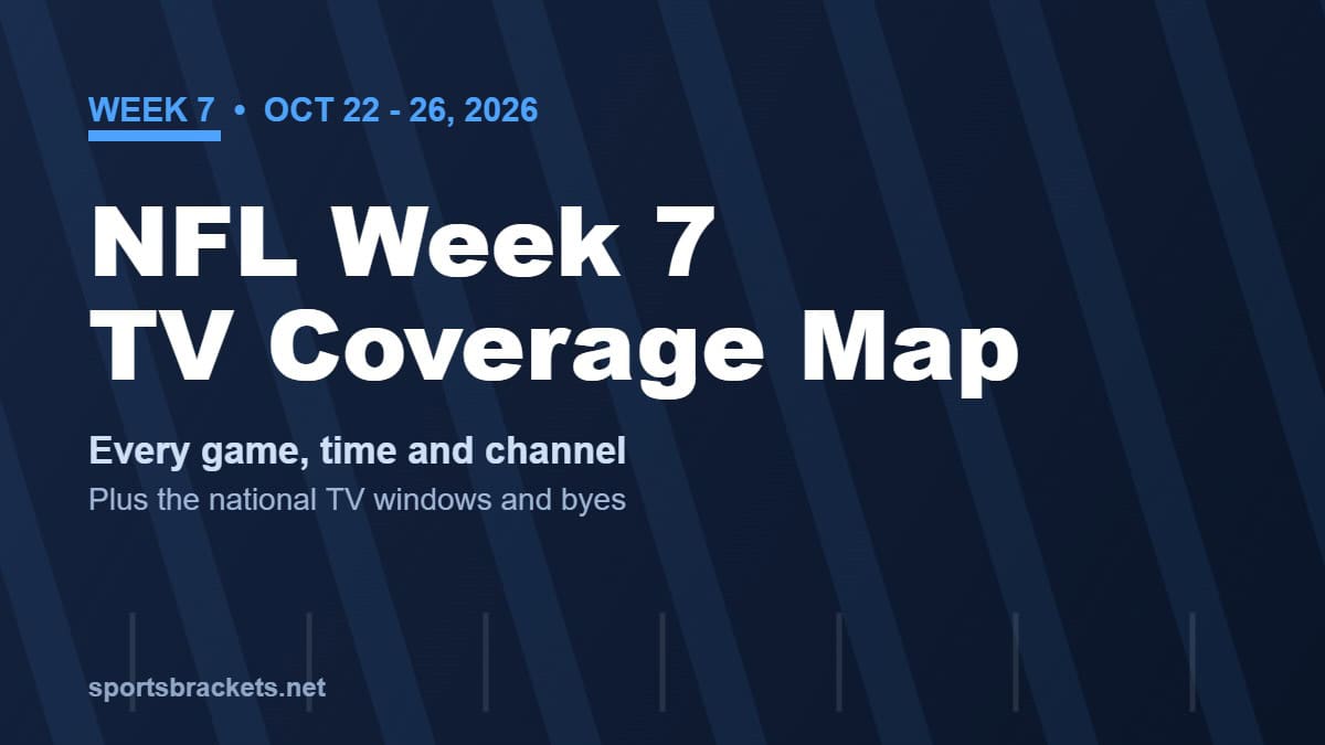 NFL Week 7 2026 TV coverage map