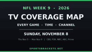 Read more about the article NFL Week 9 TV Coverage Map 2026: Every Game, Time and Channel