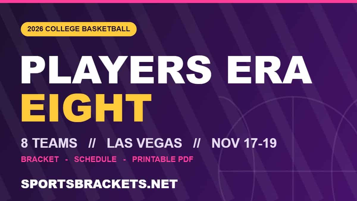 2026 Players Era Eight bracket graphic