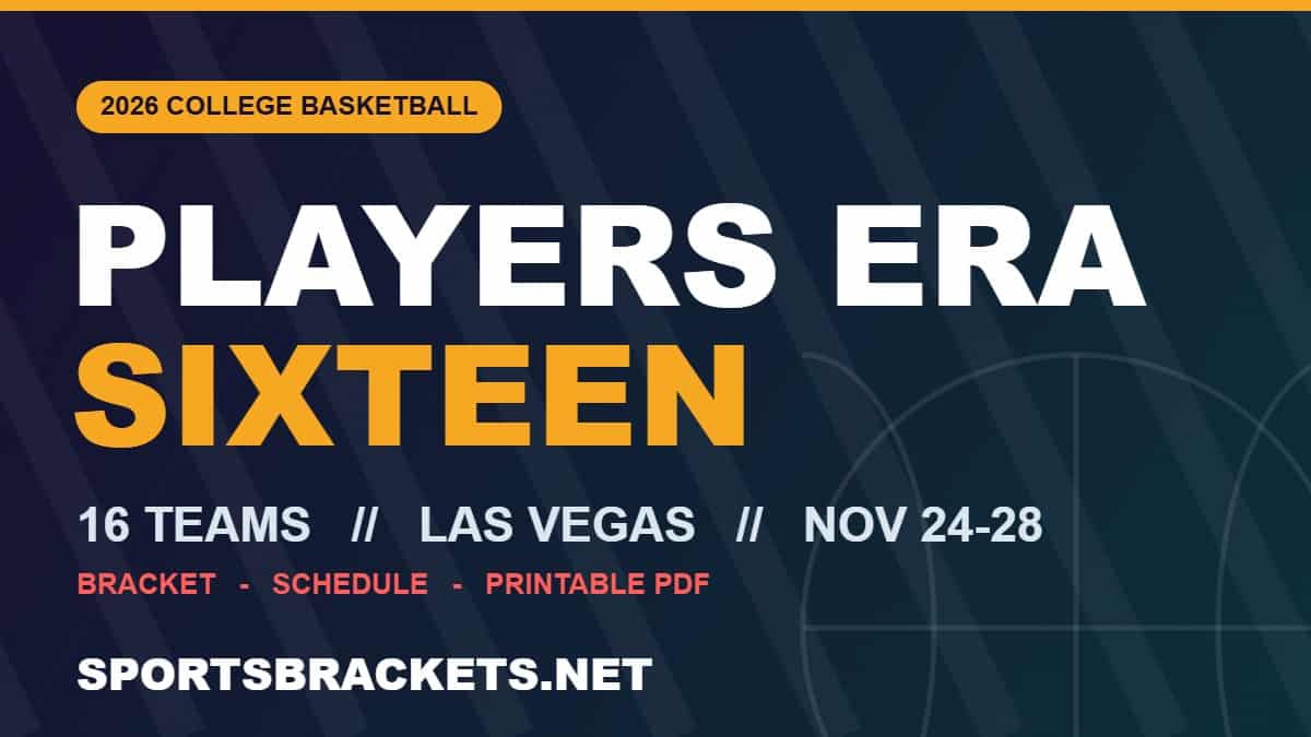 2026 Players Era Sixteen bracket graphic
