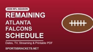 Remaining 2026 Atlanta Falcons Schedule