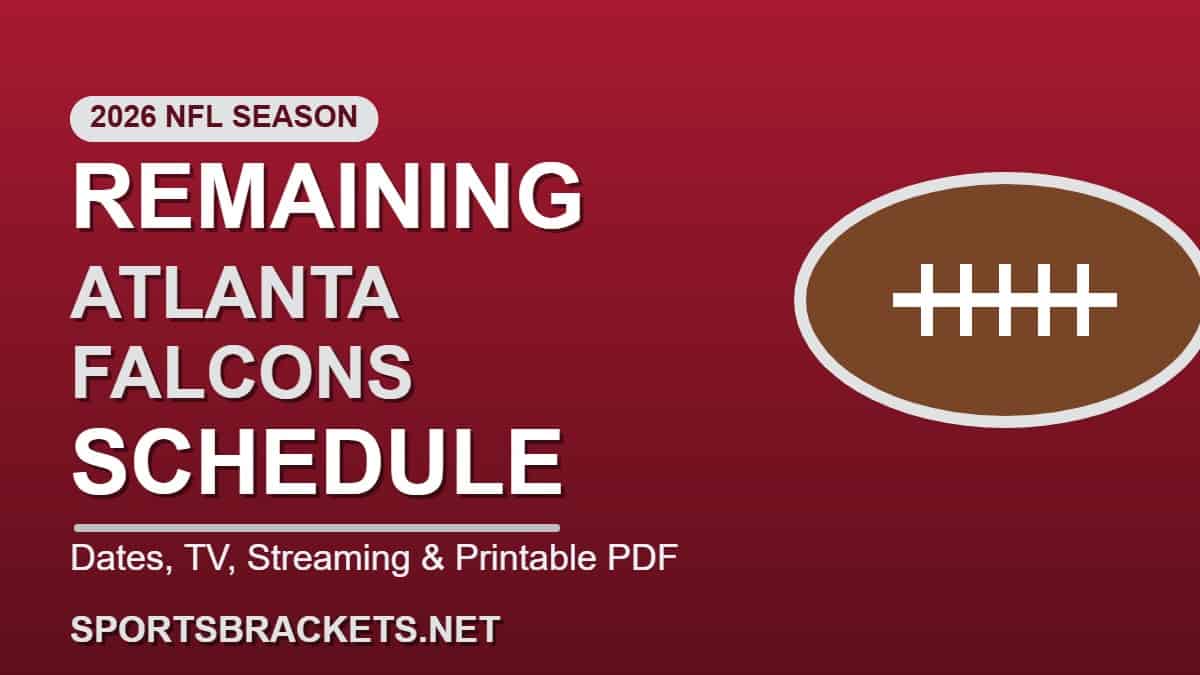 Remaining 2026 Atlanta Falcons schedule