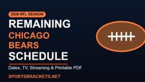 Read more about the article Remaining 2026 Chicago Bears Schedule: Dates, TV, Streaming and Printable PDF