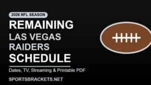 Remaining 2026 Las Vegas Raiders Schedule
