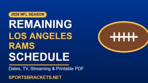 Remaining 2026 Los Angeles Rams Schedule