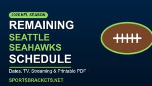 Read more about the article Remaining 2026 Seattle Seahawks Schedule: Dates, TV, Streaming and Printable PDF