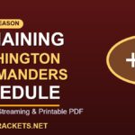 Remaining 2026 Washington Commanders Schedule