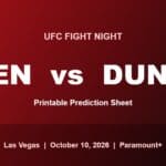UFC Fight Night Allen vs Duncan printable prediction sheet