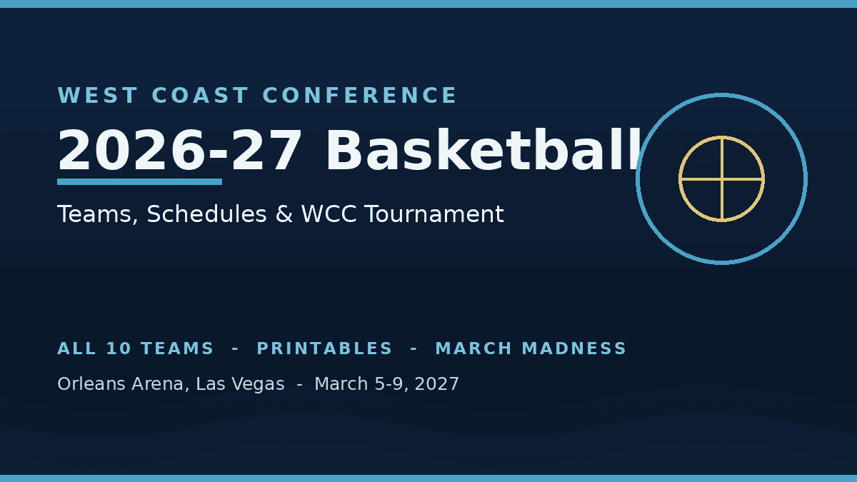 wcc-hub-featured - Sports Brackets 2026-27 West Coast Conference basketball hub